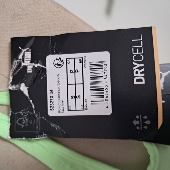 Débardeur Vert Femme Puma Run Cloudspun Sport Taille S col rond Sans manches - photo numéro 7