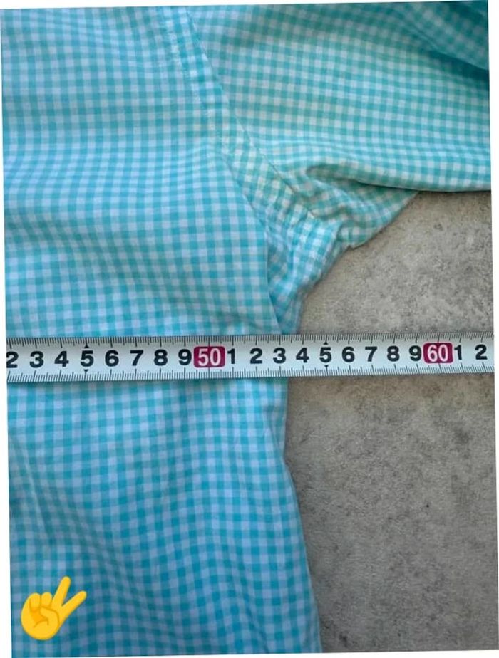 Chemise Ralph Lauren manche longue Taille L bleu vert Homme Men CHE10 - photo numéro 6