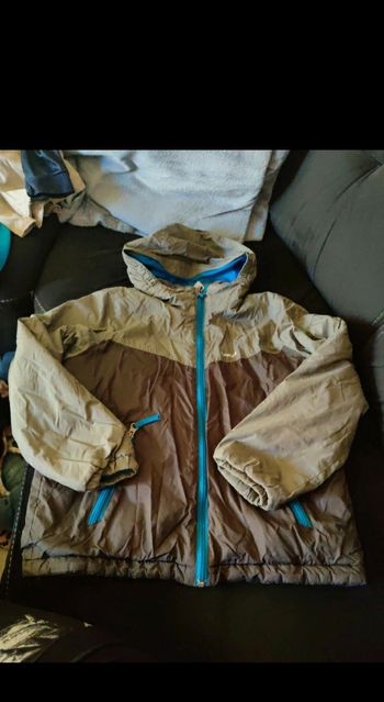 Manteau gris bleu taille garçon 10 ans