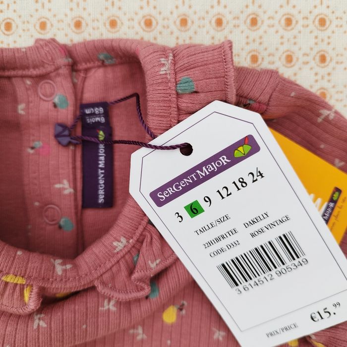 Blouse manches longues imprimé fruits 6 mois - photo numéro 2