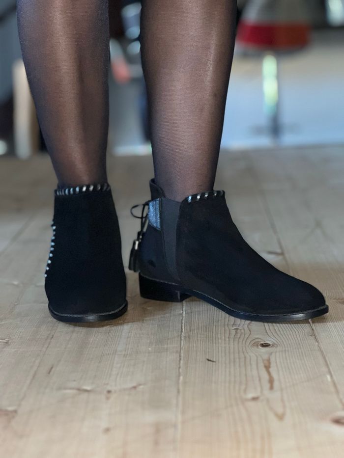 Bottines cuir daim Les Tropeziennes  P-37 - photo numéro 5