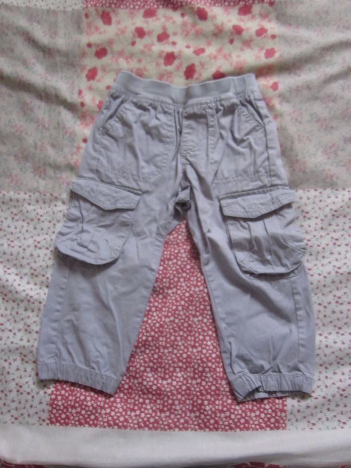 Pantalon en toile gris 36 mois