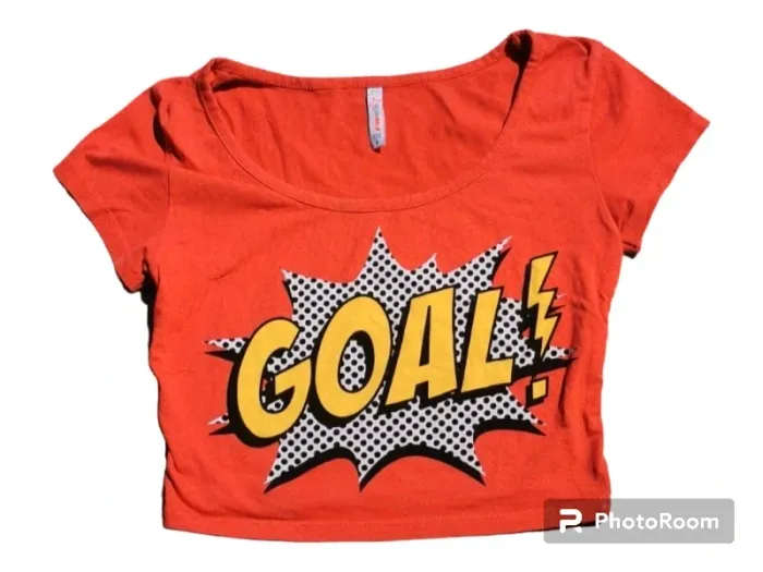 Tee-shirt crop top goal FB sister taille S