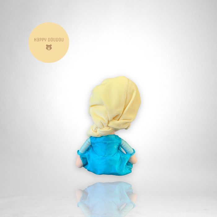 Doudou Peluche Poupée reine des neiges bleu Nicotoy Disney P20 - photo numéro 5