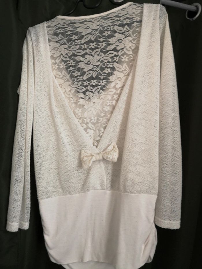 Pull blanc - photo numéro 2