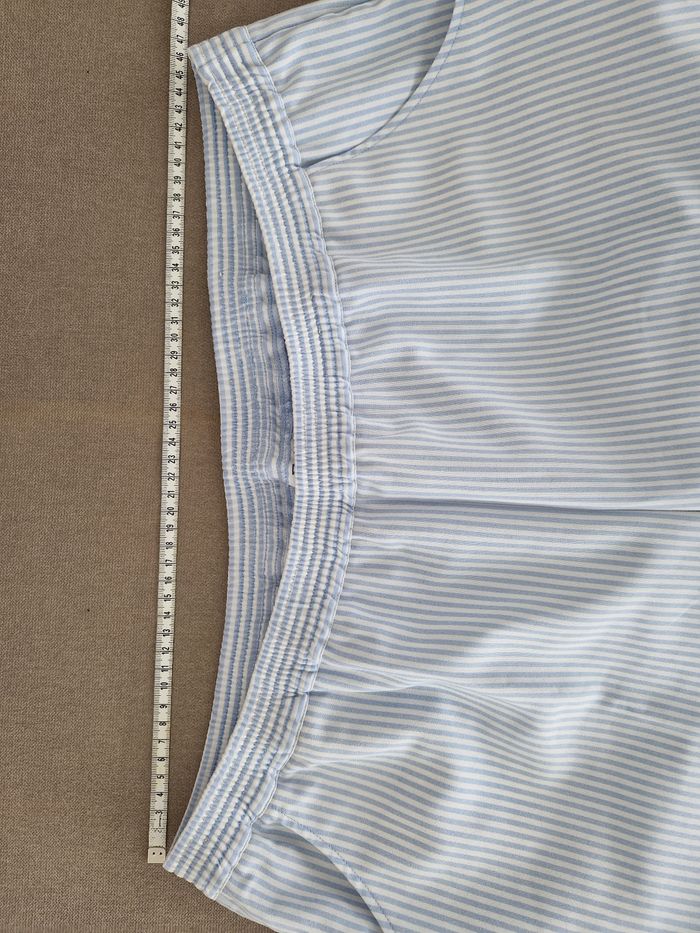 Pantalon blanc rayé bleu Edmée Collection - photo numéro 7