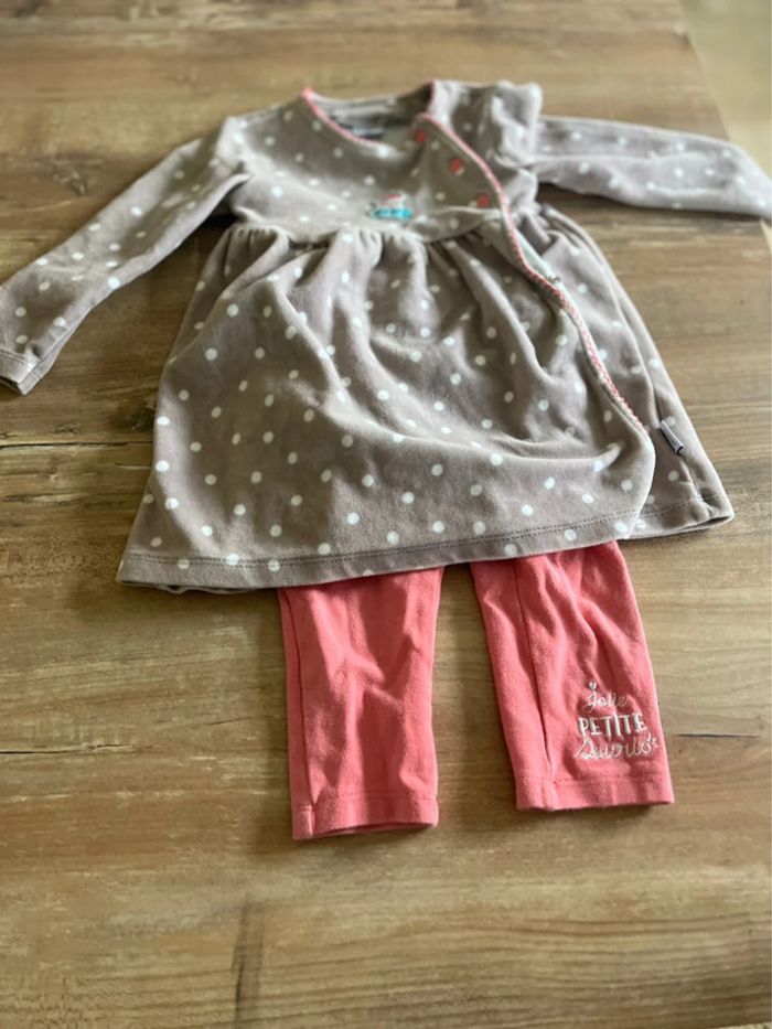 Ensemble robe velours 18 mois