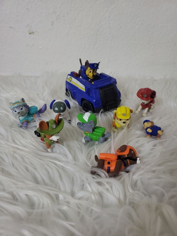Lot Figurines Pat' Patrouille + Véhicule