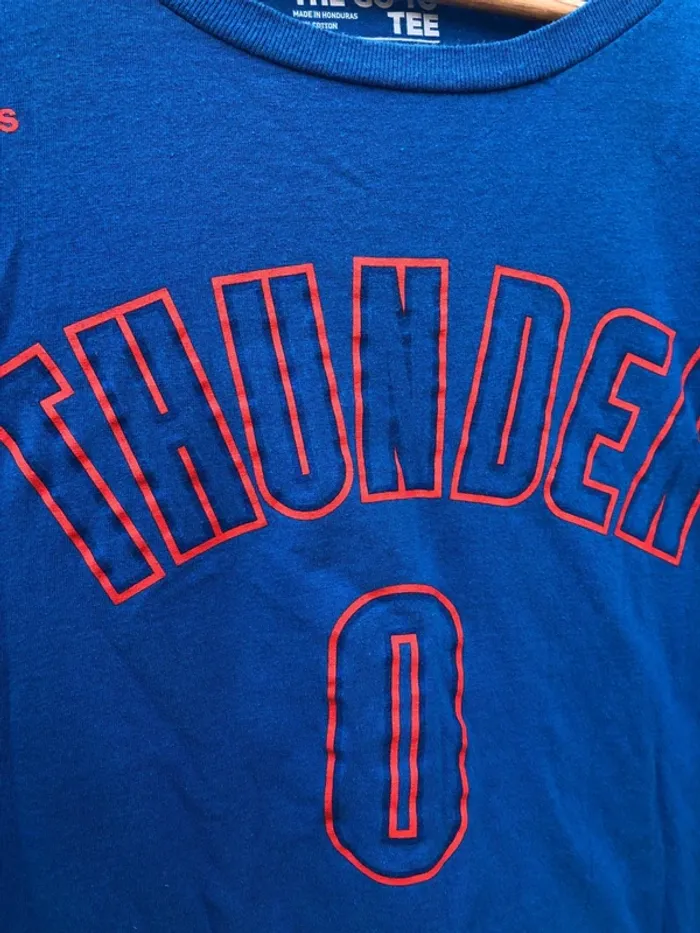 Adidas T-shirt NBA blue Oklahoma City Thunder Westbrook Mens XXL - photo numéro 5