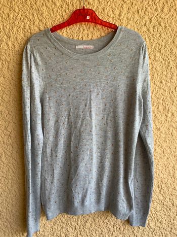 Pull viscose Camaïeu motif coeur taille 36