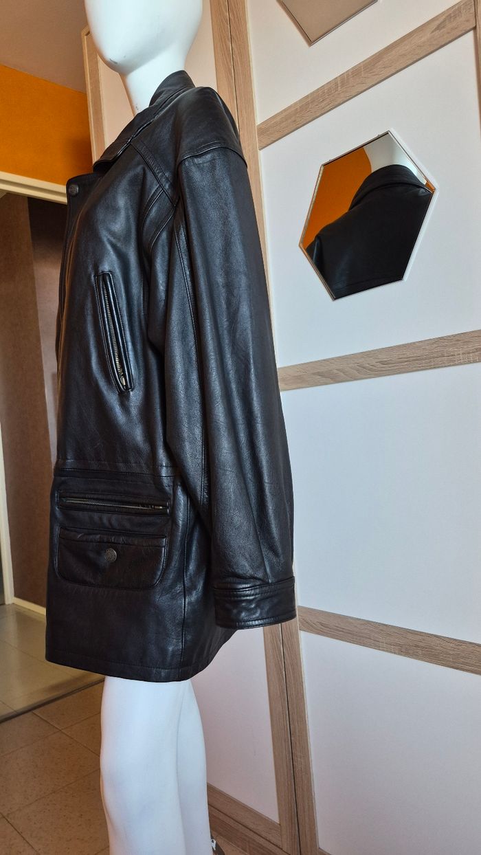 Veste en cuir marque la leather art ta - photo numéro 5