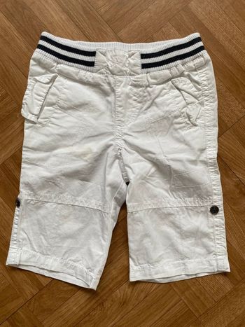 Pantacourt short blanc taille 12 mois 3 Pommes