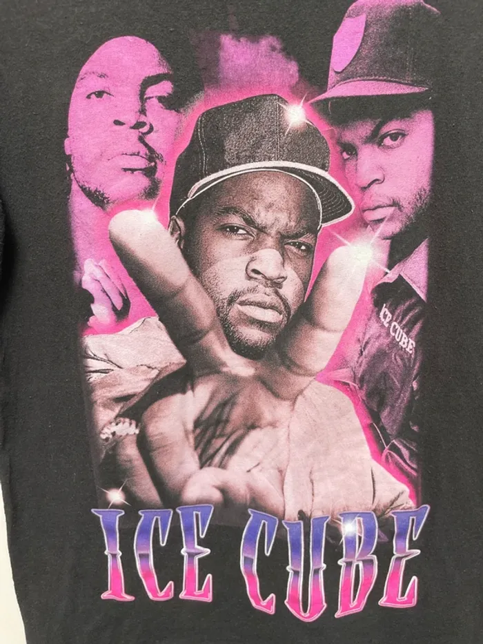 T-shirt Rapper NWA Ice Cube vintage Rap US Old School Hip Hop 90s Womens Small - photo numéro 2