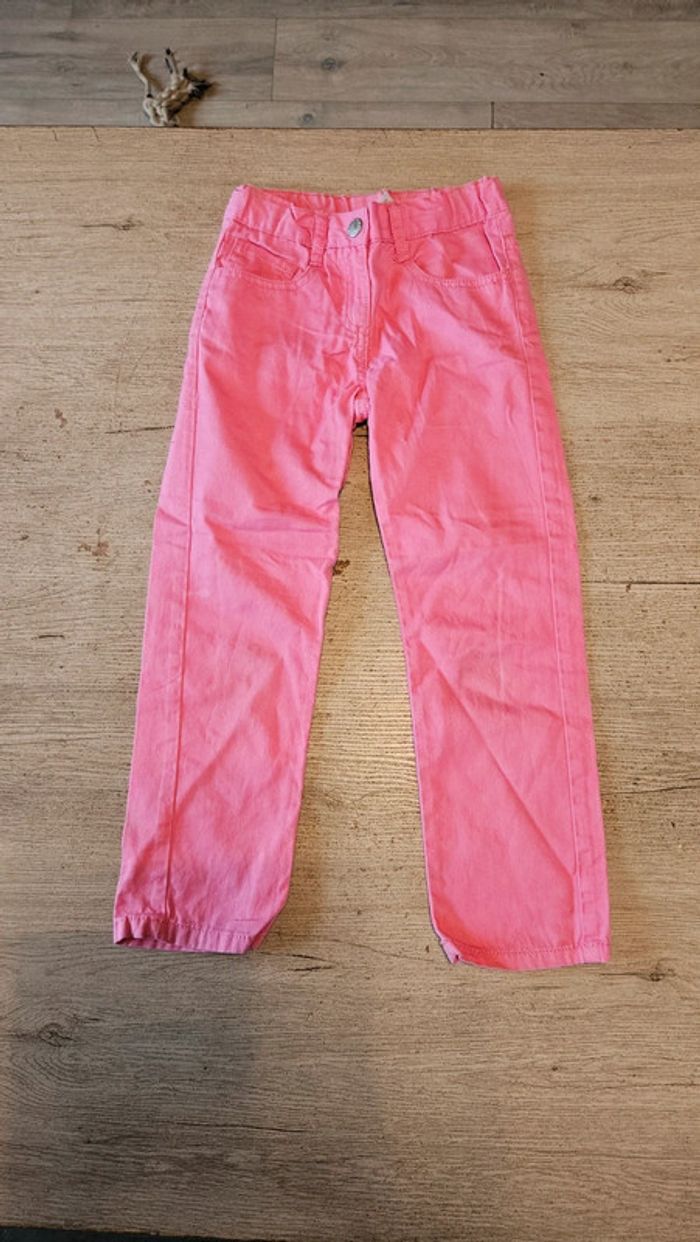Pantalon rose léger, ajustable à la taille, Lupilu, 6 ans, peu mis - photo numéro 2