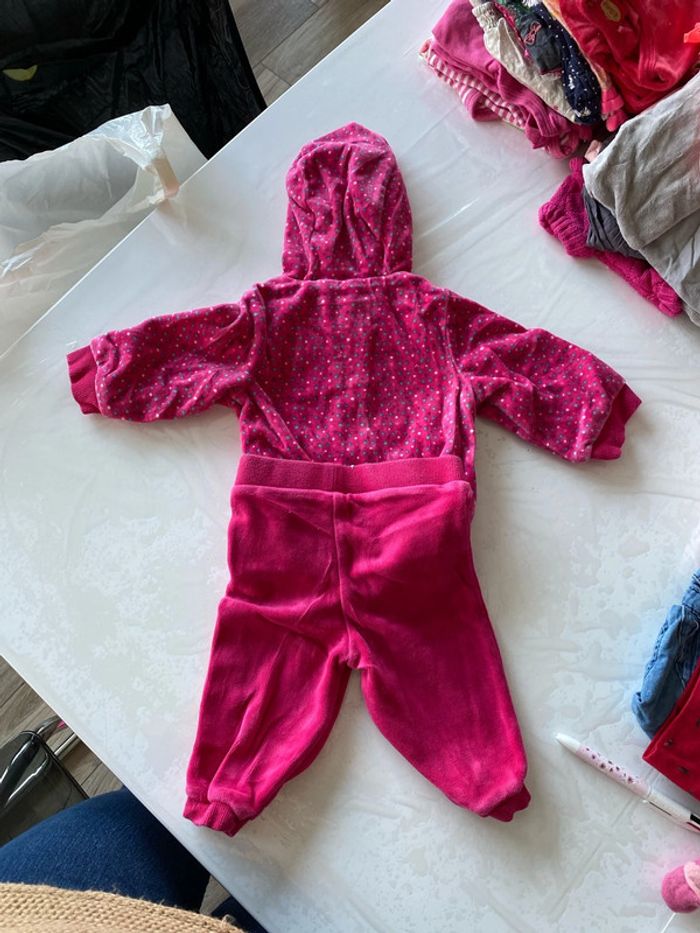 Ensemble rose 6 mois effet velour - photo numéro 2