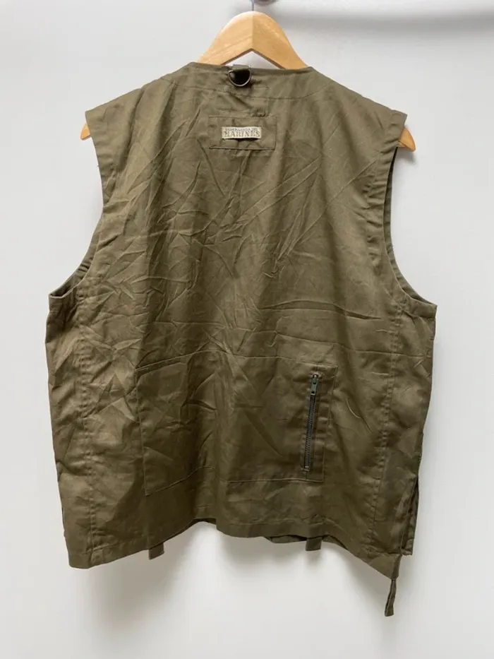 Military Marines Army Workwear Utility Vest Khaki Green Mens L - photo numéro 11