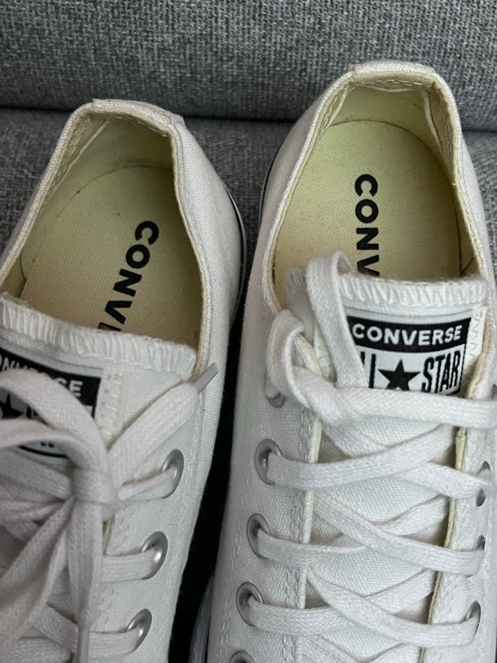 Converse blanche plate-forme 39 / très bon état - photo numéro 9