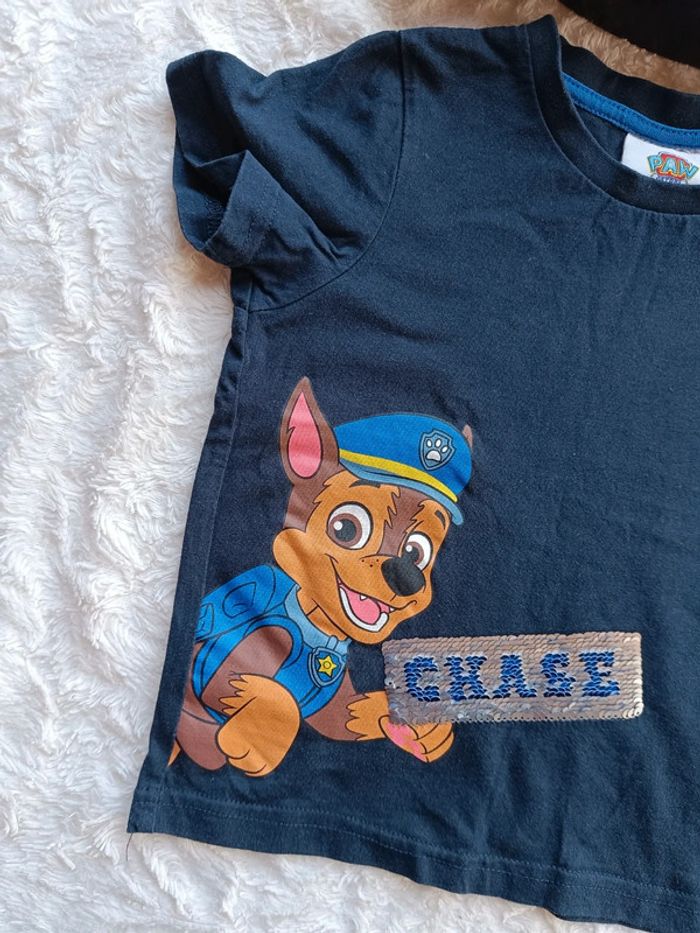 Tee shirt chemise manches courtes Garçon 2/4 ans Chase Pat patrouille Paw Patrol Nickelodeon - photo numéro 4