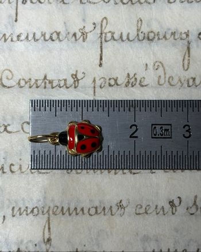 Pendentif coccinelle en Or 750 - photo numéro 3