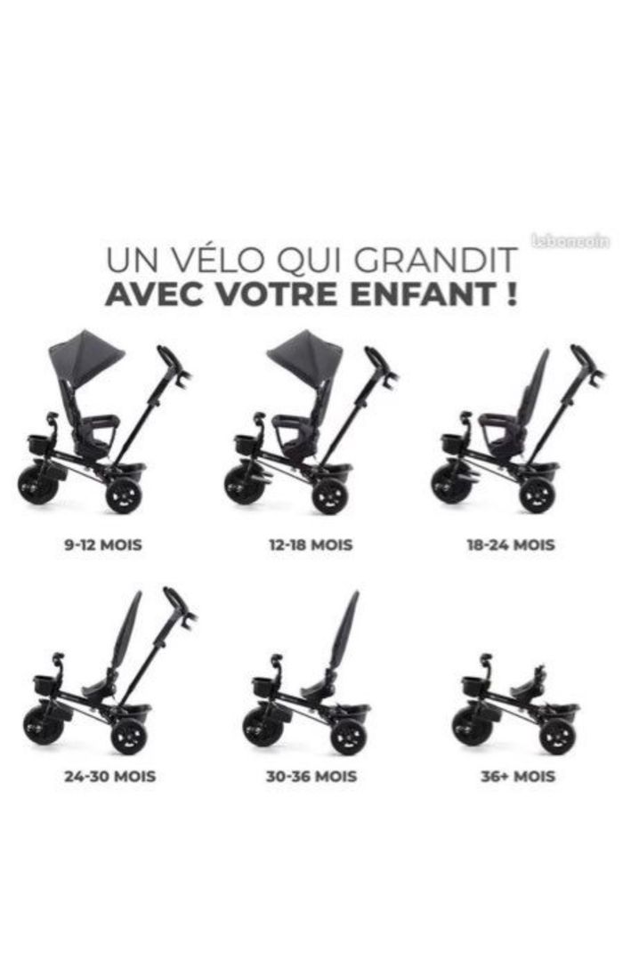 Kinderkraft Aveo Tricycle Bébé, Draisienne Évolutif De 9 mois à 5 ans - photo numéro 9