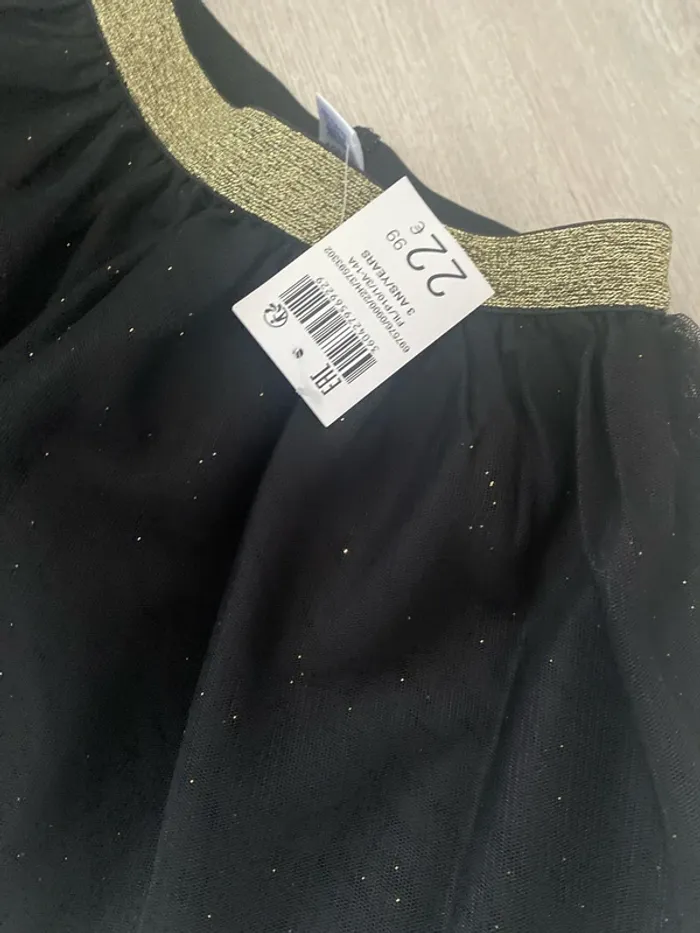 Jupe Okaidi pour fête et cérémonie noir 3 ans Neuve - photo numéro 2