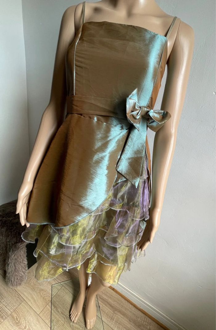 🥂 Robe Cocktail Iridescente & Volants - T.36 🥂 - photo numéro 6