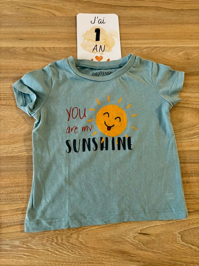 Lot T-shirt manches courtes été bébé garçon 12 mois - photo numéro 3