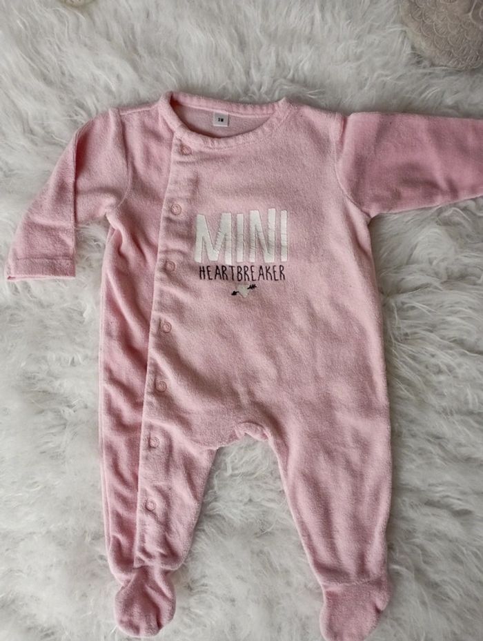 Pyjamas velour Rose 3m - photo numéro 2