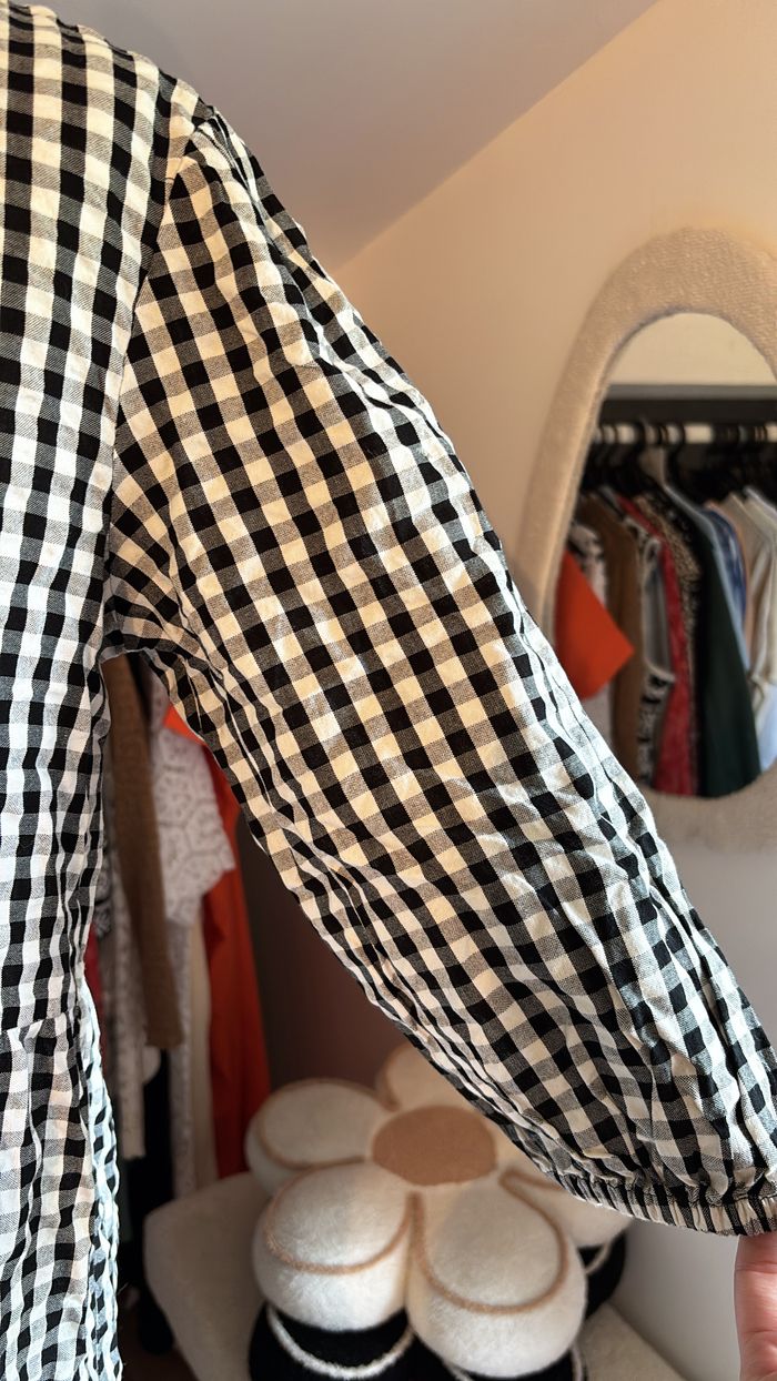 Robe vichy noire et blanche H&M T38/40 - photo numéro 3