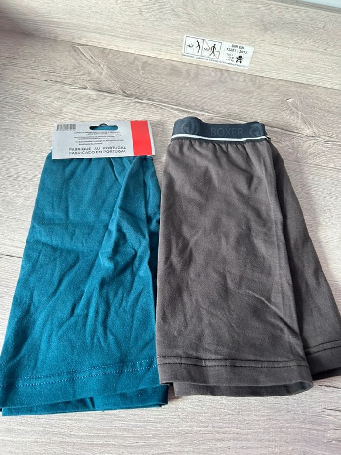 Lot boxers Sans Marque gris foncé / bleu pétrole - photo numéro 5