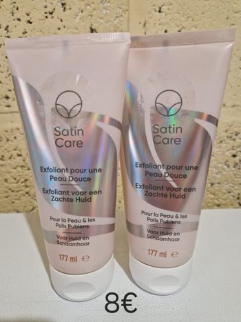 Lot De 2 Exfoliant Pour La Peau Et Poil Pubien Gillette Satin Care 2x177ml
