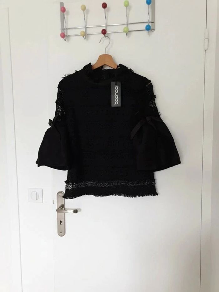 Top dentelle soirée manches longues - photo numéro 2