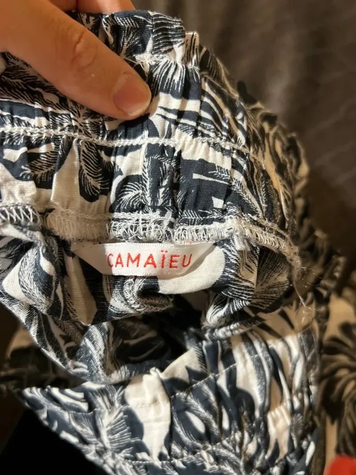 Pantalon fleuri camaïeu neuf sans étiquette S - photo numéro 3
