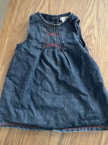 Robe en jeans , bébé fille, obaibi , taille 12 mois