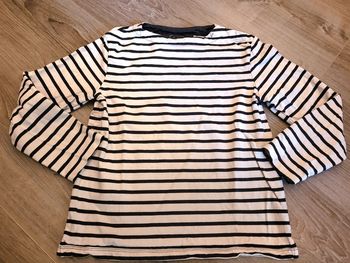 Haut blanc à rayures Jacadi 10 ans