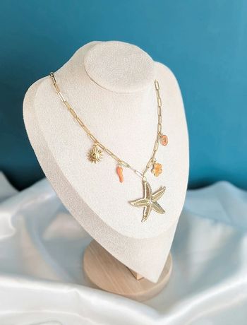 Collier breloques étoile de mer