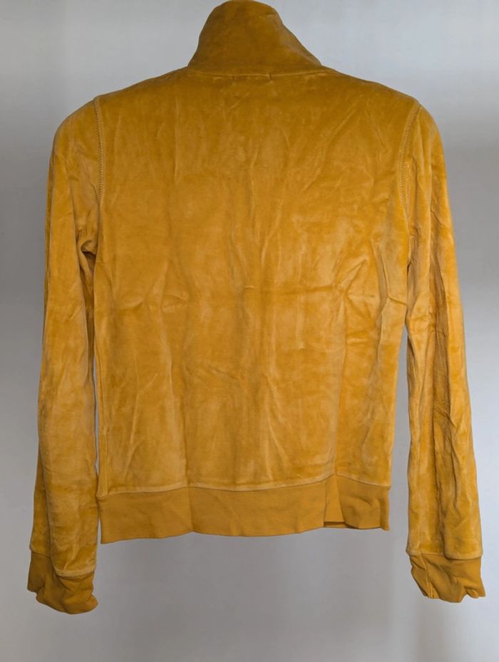 Veste zippée en velours éponge jaune moutarde – Taille M - photo numéro 2