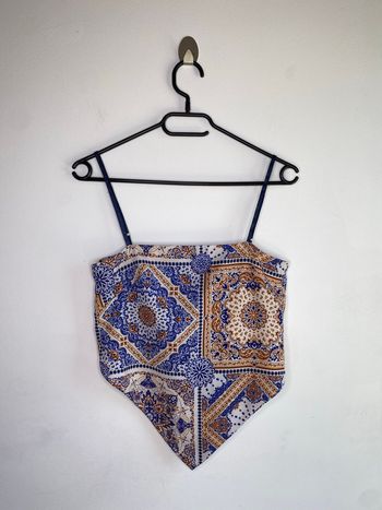 Top à nouer imprimer floral