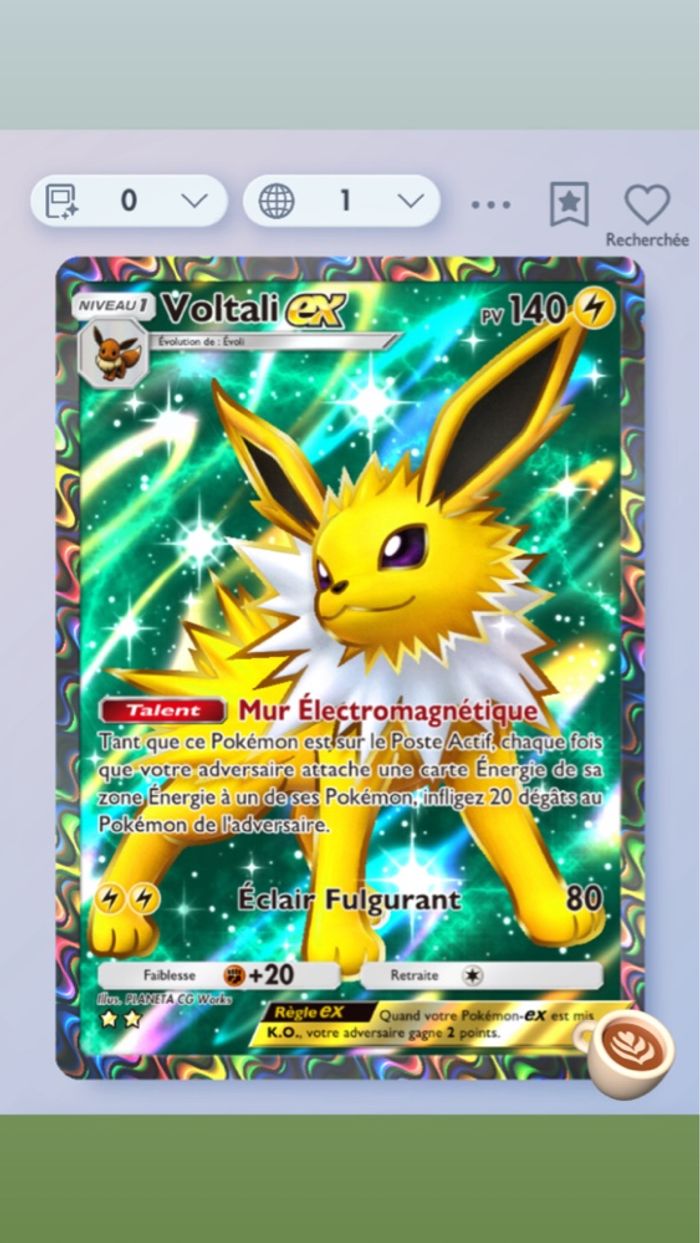 Voltali full art pokemon tcg pocket