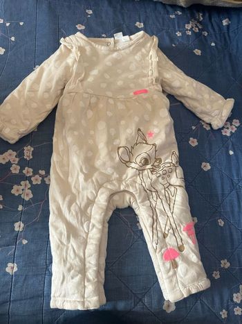 Combinaison bébé bambi  6 mois