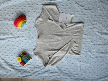 pull léger gris à paillettes noeuds au dos XS morgan