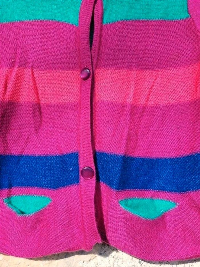 Kenzo Kids gilet tout doux, laine et angora, coloré, 8 ans - photo numéro 4