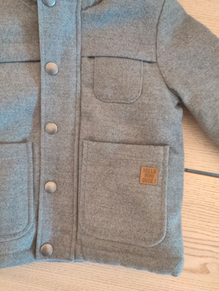 Manteau gris Kiabi 9 mois 69-72cm - photo numéro 2