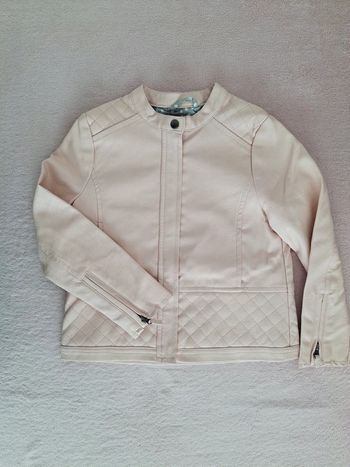Veste zippée Verbaudet 6 ans en simili cuir rose clair