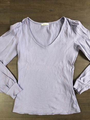 T shirt cache cache lilas taille M manches longues