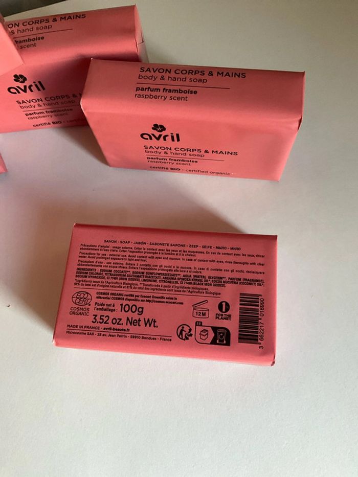 Lot de 5 savons solide Avril framboise (2 lots disponibles) - photo numéro 6