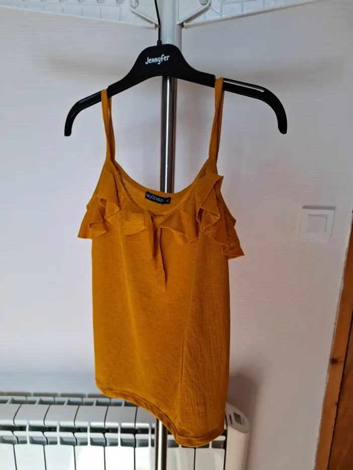 Top débardeur moutarde taille XS femme