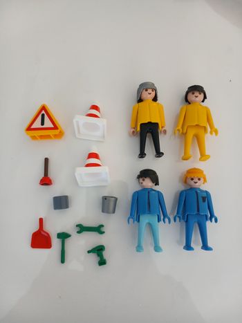 Lot Vintage Playmobil 1974 - Chantier / Travaux Publics