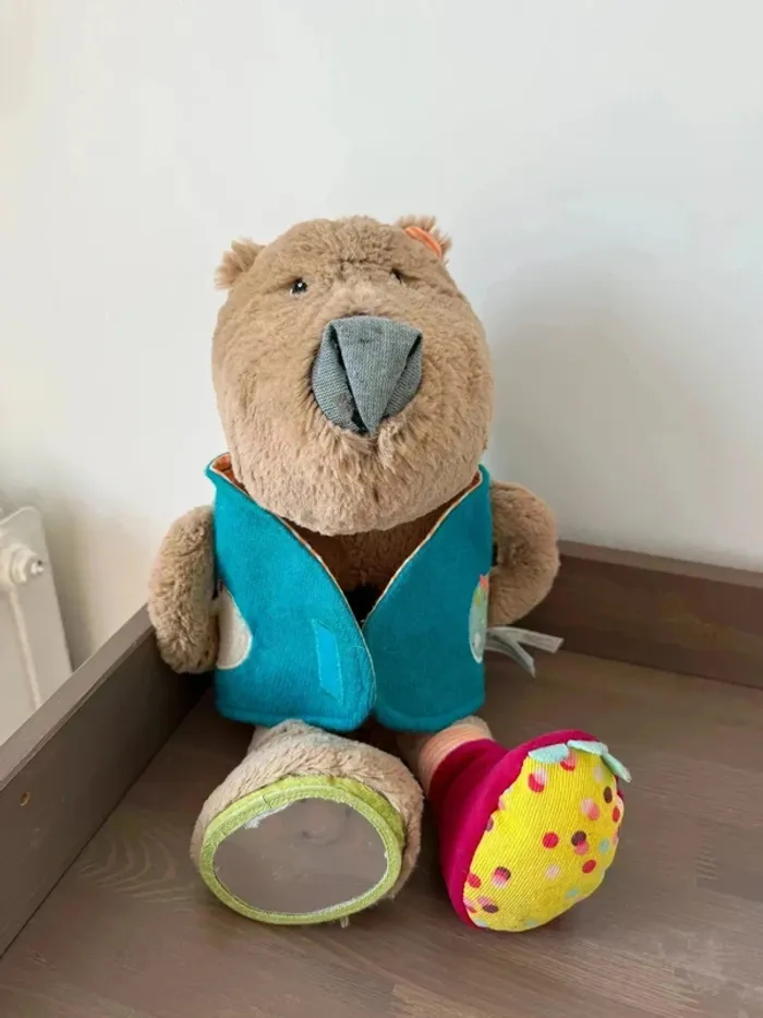 Peluche d'Activités Le Chien César - Liliputiens en Très bon état - Éveil Bébé & Jouet Sensoriel
