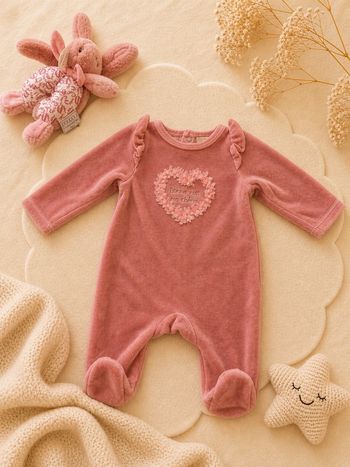 Pyjama velours naissance tape à l’œil 